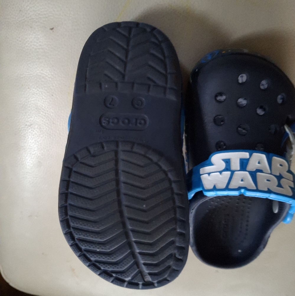 CROCS Star Wars Shoes Luke Skywalker Light Up Clogs Kids Sz 7 - Picture 5 of 5